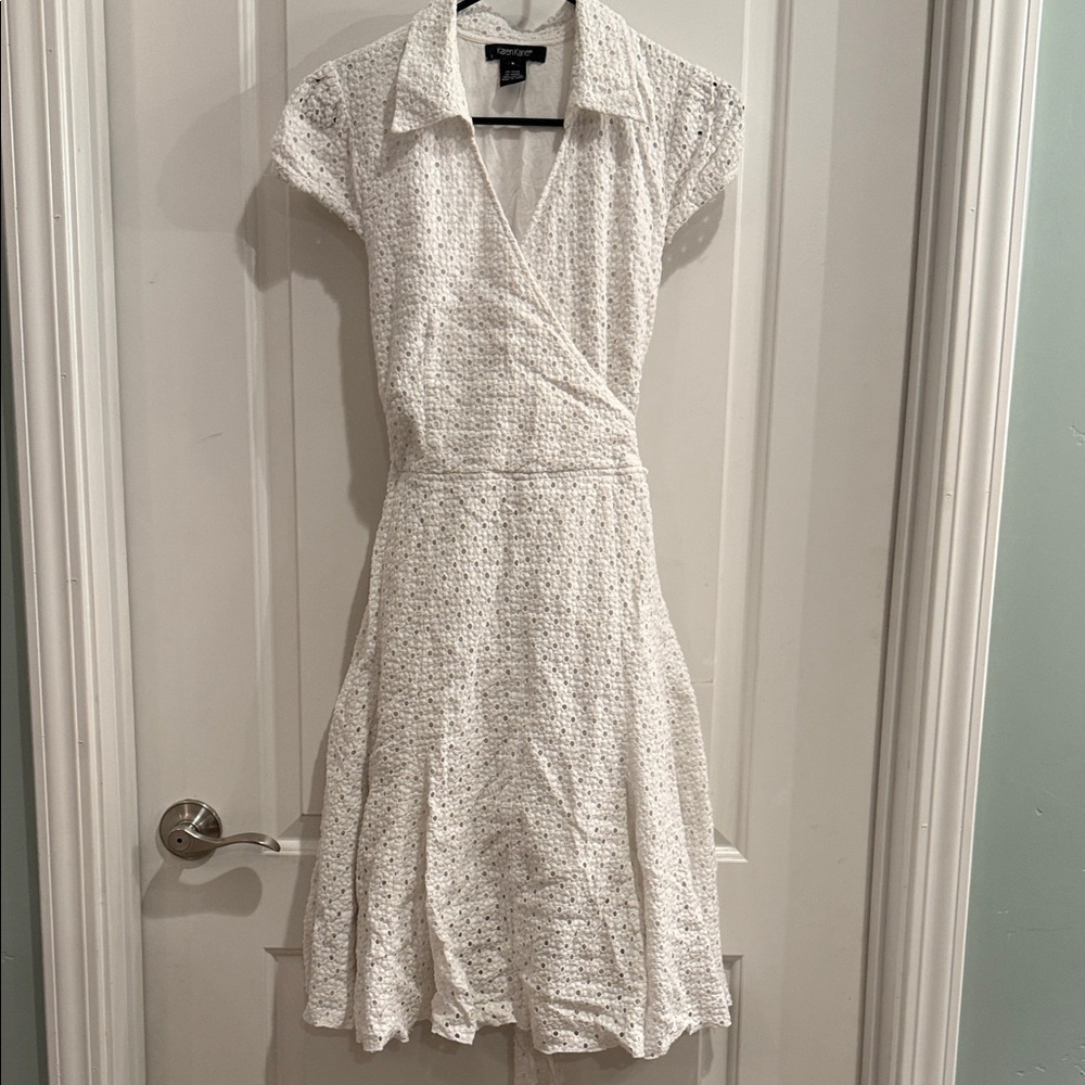 Karen Kane Cream Textured Midi Dress